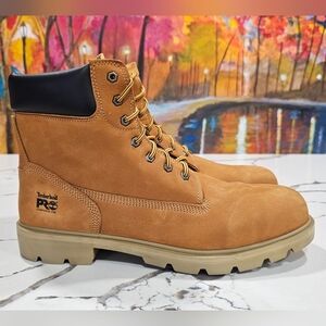 Timberland Pro Sawhorse 6" Safety Toe Size 15 Boots Wheat